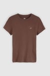 Levi's Pamuklu Slim Fit Logolu Bisiklet Yaka Bayan T Shirt 000KK-0015 KAHVE
