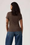 Levi's Pamuklu Slim Fit Logolu Bisiklet Yaka Bayan T Shirt 000KK-0015 KAHVE