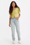 Levi's Pamuklu Yüksek Bel Düz Paça 501 Jeans Bayan Kot Pantolon A4699-0006 AÇIK MAVİ