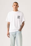 Levi's Sırt Baskılı % 100 Pamuk Bisiklet Yaka Erkek T Shirt A9440-0017 BEYAZ