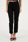 Levi's Yüksek Bel Düz Paça Slim Straight Cropped 724 Jeans Bayan Kot Pantolon A7737-0000 SİYAH