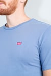 Logo Baskılı Bisiklet Yaka % 100 Pamuk Erkek T Shirt 566050079 İNDİGO