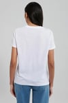 Logo Baskılı Bisiklet Yaka % 100 Pamuk Regular Fit Kadın T Shirt 1612241-620 BEYAZ