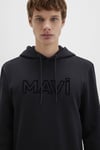 Logo Baskılı Pamuklu Regular Fit Şardonlu Kapüşonlu Erkek Sweat 0610941-900 SİYAH