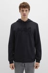 Logo Baskılı Pamuklu Regular Fit Şardonlu Kapüşonlu Erkek Sweat 0610941-900 SİYAH