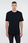 Logo Detaylı Rahat Kesim Bisiklet Yaka % 100 Pamuk Erkek T Shirt 0610100-900 SİYAH