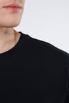 Logo Detaylı Rahat Kesim Bisiklet Yaka % 100 Pamuk Erkek T Shirt 0610100-900 SİYAH