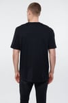 Logo Detaylı Rahat Kesim Bisiklet Yaka % 100 Pamuk Erkek T Shirt 0610100-900 SİYAH