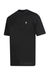 Logo Nakışlı % 100 Pamuk Regular Fit Bisiklet Yaka Erkek T Shirt 912263-2001 SİYAH