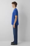 Logolu % 100 Pamuk Bisiklet Yaka Erkek T Shirt 0620056-70894 SAKS