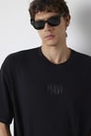 Logolu % 100 Pamuk Bisiklet Yaka Erkek T Shirt 0613581-900 SİYAH