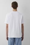 Logolu % 100 Pamuk Bisiklet Yaka Erkek T Shirt 0620059-620 BEYAZ