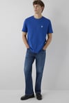 Logolu % 100 Pamuk Bisiklet Yaka Erkek T Shirt 0620056-70894 SAKS