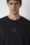 Logolu % 100 Pamuk Bisiklet Yaka Erkek T Shirt 0613581-900 SİYAH