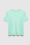 Logolu % 100 Pamuk Loose Fit Bisiklet Yaka Kız Çocuk T Shirt 7610386-71643 AÇIK YEŞİL