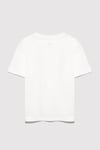 Logolu % 100 Pamuk Loose Fit Bisiklet Yaka Kız Çocuk T Shirt 7610386-70057 KREM