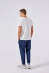 Logolu % 100 Pamuk Regular Fit Bisiklet Yaka Erkek T Shirt 6SM5017-OF BEYAZ