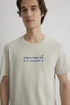 Logolu % 100 Pamuk Regular Fit Bisiklet Yaka Erkek T Shirt 0610943-70144 BEJ