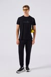 Logolu % 100 Pamuk Regular Fit Bisiklet Yaka Erkek T Shirt 6SM5017-BK SİYAH