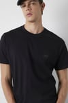 Logolu % 100 Pamuk Regular Fit Bisiklet Yaka Erkek T Shirt 0620179-900 SİYAH