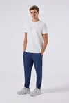 Logolu % 100 Pamuk Regular Fit Bisiklet Yaka Erkek T Shirt 6SM5017-OF BEYAZ