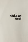 Logolu % 100 Pamuk Yarım Fermuarlı Dik Yaka Erkek Sweat 0S10678-70072 BEJ
