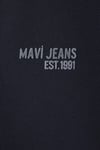 Logolu % 100 Pamuk Yarım Fermuarlı Dik Yaka Erkek Sweat 0S10678-70490 LACİVERT