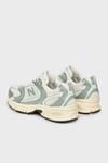 Logolu Bağcıklı Sneaker Kadın Ayakkabı U530SEB EKRU-YEŞİL