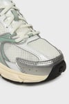 Logolu Bağcıklı Sneaker Kadın Ayakkabı U530SEB EKRU-YEŞİL
