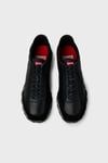 Logolu Deri Sneaker Erkek Ayakkabı K101097-002 Siyah