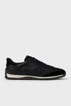 Logolu Deri Sneaker Erkek Ayakkabı K101097-002 Siyah