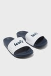 Logolu Düz Erkek Terlik D6561-0001 LACİVERT-BEYAZ