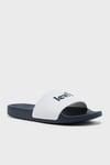 Logolu Düz Erkek Terlik D6561-0001 LACİVERT-BEYAZ