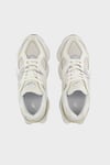 Logolu Hakiki Deri Kalın Tabanlı Sneaker Unisex Ayakkabı U9060WHT BEYAZ-BEJ
