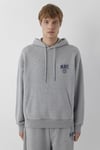 Logolu Loose Fit Kapüşonlu Erkek Sweat 0S10656-80018 GRİ MELANJ