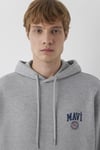Logolu Loose Fit Kapüşonlu Erkek Sweat 0S10656-80018 GRİ MELANJ