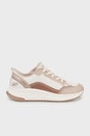 Logolu Memory Foam Sneaker Kadın Ayakkabı 117741 NTMT Naturel-Pudra