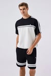 Logolu Modal Karışımlı Relaxed Fit Erkek T Shirt 6SM5034-BK SİYAH