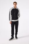 Logolu Pamuk Karışımlı Regular Fit Dik Yaka Fermuarlı Erkek Sweat 5SM1357-BK SİYAH