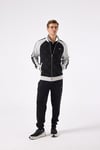 Logolu Pamuk Karışımlı Regular Fit Dik Yaka Fermuarlı Erkek Sweat 5SM1357-BK SİYAH