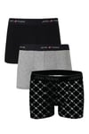 Logolu Pamuklu 3'lü Paket Erkek Boxer JFBS3 Lacivert-Gri-SBeyaz