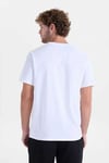 Logolu Pamuklu Bisiklet Yaka Erkek T Shirt A2823-0377 BEYAZ
