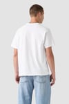 Logolu Pamuklu Bisiklet Yaka Erkek T Shirt A9440-0022 BEYAZ