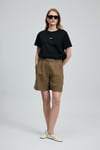 Logolu Pamuklu Comfort Fit Bisiklet Yaka Kadın T Shirt 121020034 SİYAH
