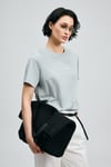 Logolu Pamuklu Comfort Fit Bisiklet Yaka Kadın T Shirt 121020034 MAVİ