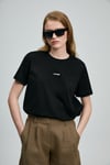 Logolu Pamuklu Comfort Fit Bisiklet Yaka Kadın T Shirt 121020034 SİYAH