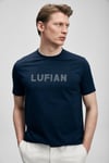 Logolu Pamuklu Comfort Fit Bisiklet Yaka Erkek T Shirt 111020280 LACİVERT