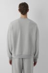Logolu Pamuklu Oversize Bisiklet Yaka Erkek Sweat 0S10677-80196 AÇIK GRİ