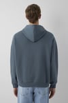 Logolu Pamuklu Oversize Kapüşonlu Erkek Sweat 0S10676-80776 İNDİGO