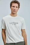 Logolu Pamuklu Regular Fit Bisiklet Yaka Erkek T Shirt 111020238 EKRU